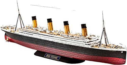 Revell Revell_05210 Modellbausatz Schiff 1:700 - R.M.S. Titanic im Maßstab 1:700, Level 4, originalgetreue Nachbildung mit vielen Details, Kreuzfahrtschiff, 05210, merhfarbig, Weiß