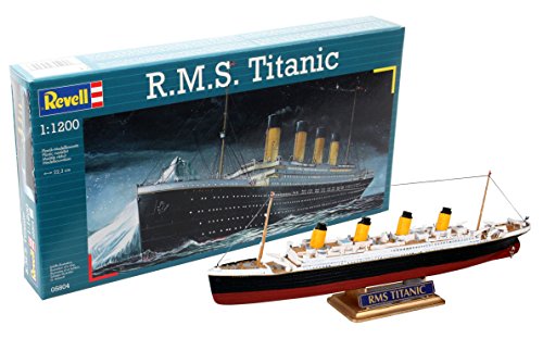 Revell RV05804 Modellbausatz Schiff 1:1200 - R.M.S. Titanic im Maßstab 1:1200, Level 3, originalgetreue Nachbildung mit vielen Details, Kreuzfahrtschiff, 05804