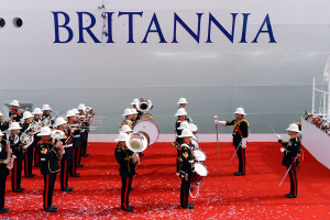 Queen tauft Britannia in Southampton. Foto: P&O Cruises