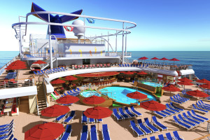 Tides Pool und SkyRide auf Carnival Vista. Foto: Carnival Cruise Lines